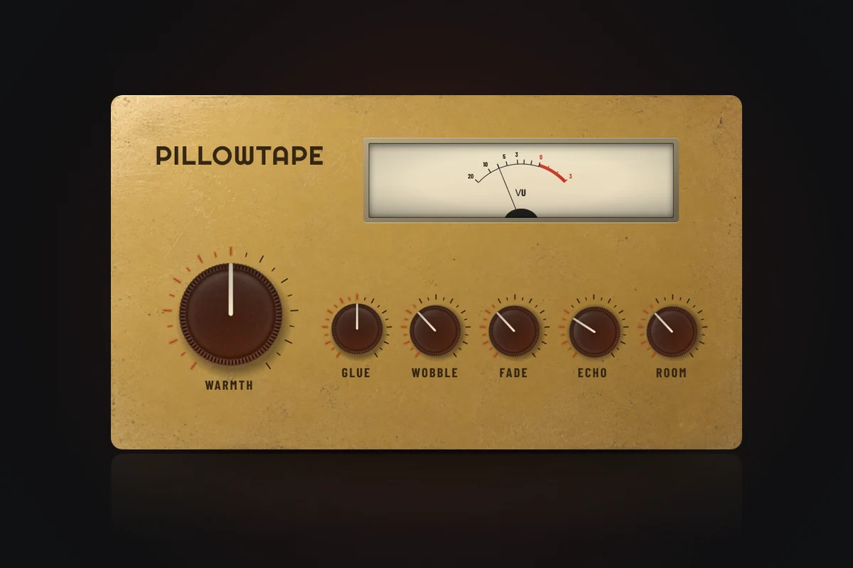Pillowtape, a faded gold tape-deck plugin